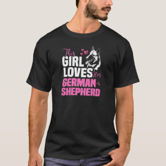 Dames Deze meid houdt van haar Duitse herder T-shirt