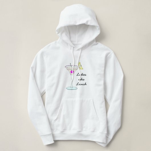 Dames die een sweatshirt lunchen (Design voorkant)