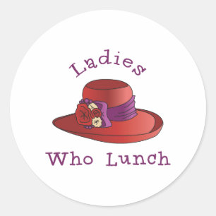 Dames die Lunch Ronde Sticker