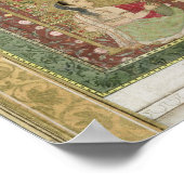 Dames die naar muziek luisteren in een tuin, van d poster (Hoek)