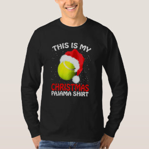Dames Dit Is Mijn Kerst Pyjama Tennis Tennis C T-shirt