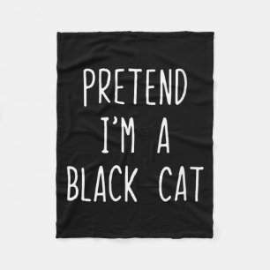 Dames doen alsof een zwarte kat kostuum Halloween Fleece Deken