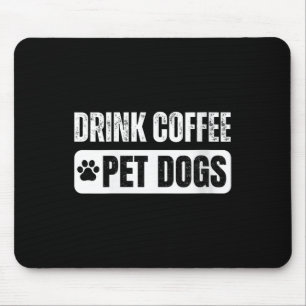 Dames drinken koffie & knuffelen met honden Grappi Muismat