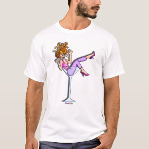 Dames Duurzame Donkere T's - Lil Red, Martini Glas T-shirt