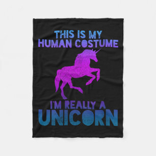 Dames Eenhoorn T-shirt - Mensen Kostuum Grappige S Fleece Deken