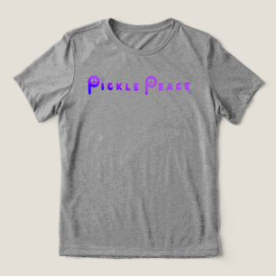 Dames effen Pickle Peace paars Tri-Blend Shirt
