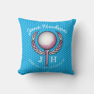 Dames Elegant Golf Monogram Design Kussen