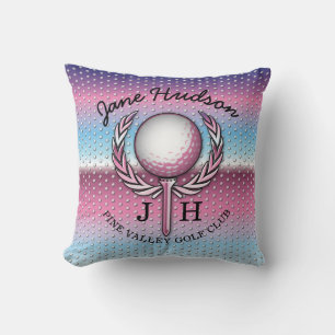Dames Elegant Golf Monogram Design Kussen