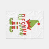 Dames Elf Squad Grappige Kerst Fleece Deken (Voorkant (Horizontaal))