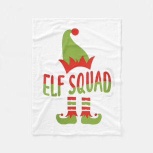 Dames Elf Squad Grappige Kerst Fleece Deken