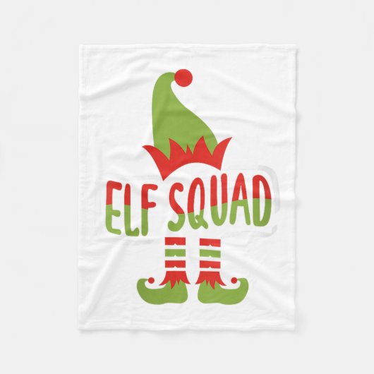 Dames Elf Squad Grappige Kerst Fleece Deken (Voorkant)