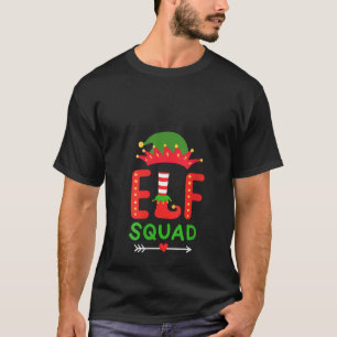 Dames Elf Squad Kerstmis Matching V-hals  T-shirt