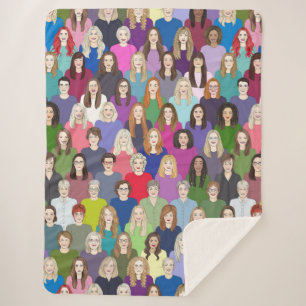 Dames en feministen sherpa deken
