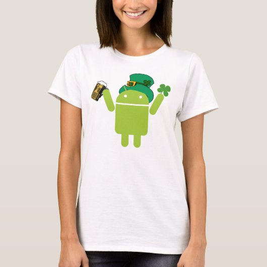 Dames en Shirt Android Leprechaun (Voorkant)
