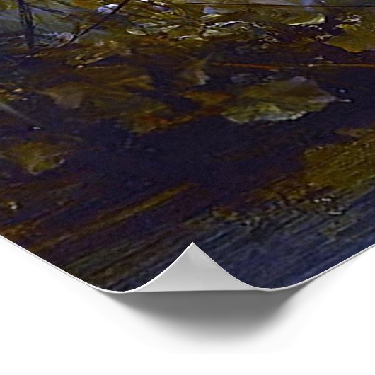  dames- en wielschuur in het bos poster (Hoek)