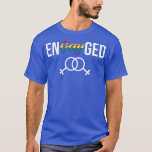 Dames EnGAYged LGBT Lesbische Trouw Bruid T-shirt