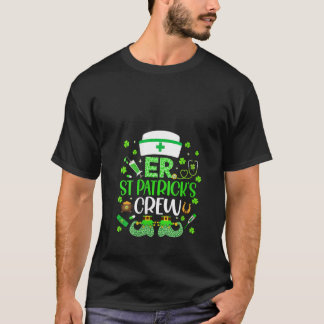 Dames ER-verpleegster St Patrick's Day Crew Eerste T-shirt