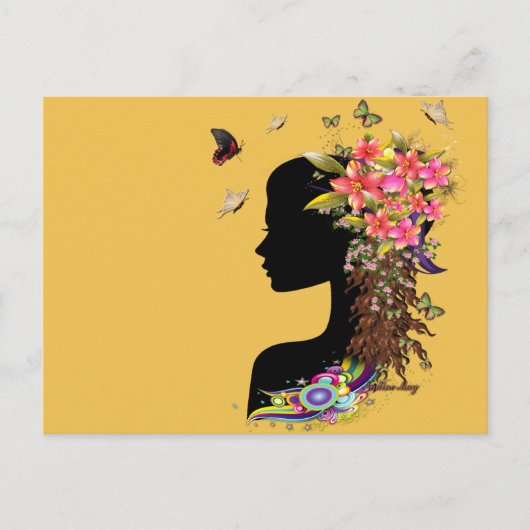 Dames Fantasy Mode Briefkaart (Voorkant)