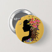 Dames Fantasy Mode Ronde Button 5,7 Cm (Voorkant /achterkant)