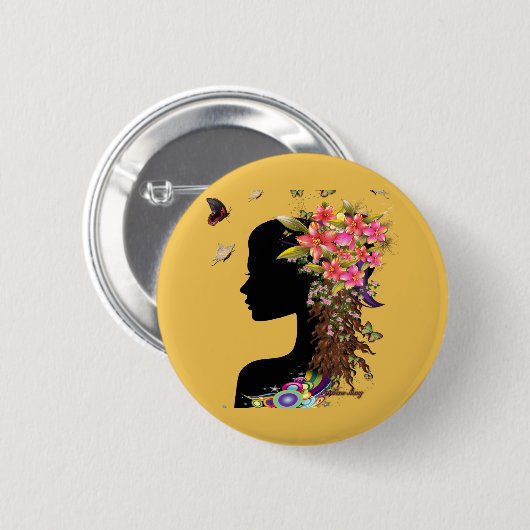 Dames Fantasy Mode Ronde Button 5,7 Cm (Voorkant /achterkant)