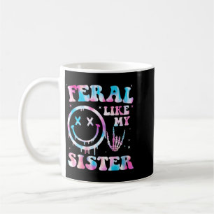 Dames Feral Als Een Zus Funny Sarcastisch Zus Koffiemok