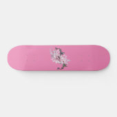 Dames & Filles Skateboard Floral Hummingbirds rose (Horz)