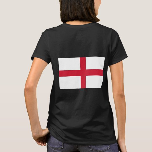 Dames Fleece Jogger met vlag van Engeland T-shirt (Achterkant)