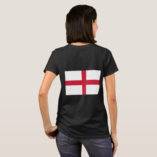 Dames Fleece Jogger met vlag van Engeland T-shirt (Achterkant volledig)