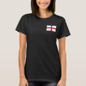 Dames Fleece Jogger met vlag van Engeland T-shirt (Voorkant)