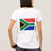 Dames Fleece Jogger met vlag van Zuid-Afrika T-shirt (Achterkant)