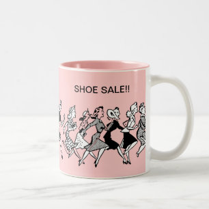 Dames Funny Shoe Shopping Coffee Mugs Tweekleurige Koffiemok