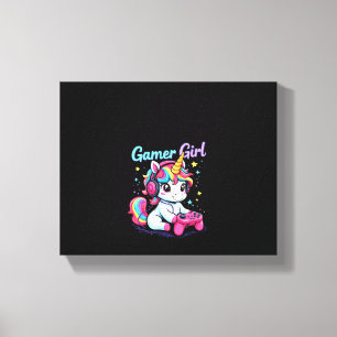 Dames Gamer Girl Gamer Eenhoring Tank Top Canvas Afdruk