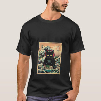 Dames Gamer Kat Ramen Anime Retro Japanse Golf A T-shirt