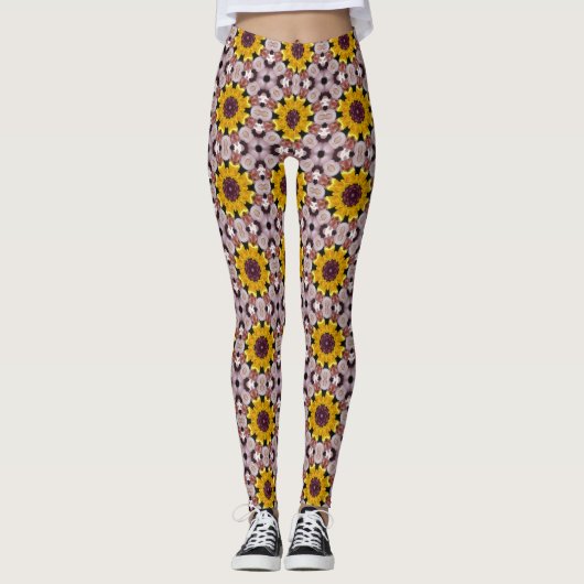 Dames gebloemde bloemenslinger legging (Voorkant)