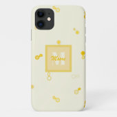 Dames Geel Verstrooid Paisley-Verjaardag-Moederdag Case-Mate iPhone Case (Achterkant)