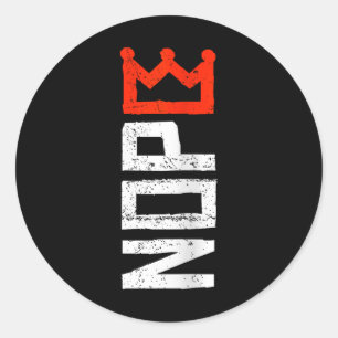 Dames Geen Koningen Protestbord Verticaal Nope V-h Ronde Sticker