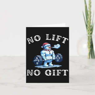 Dames Geen Lift Geen Cadeau Grappige Workout Sneeu Kaart
