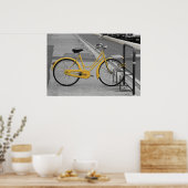  Dames Gele fiets, Florence, Italië Poster (Keuken)