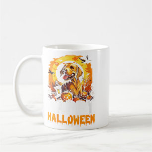Dames Gelukkig Halloween Vampier Zwarte Kat Vleerm Koffiemok