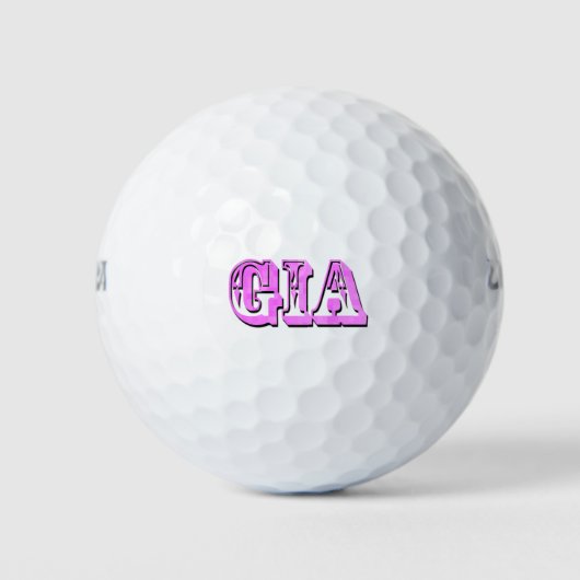 Dames genaamd Gia, Golfballen (Voorkant)