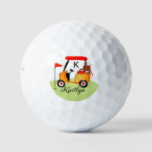 Dames Gepersonaliseerde Golf Cart Clubs Naam Golf Golfballen (Voorkant)