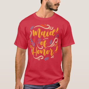 Dames getuige van de bruid bruiloft feest vrijgeze t-shirt