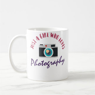 Dames Gewoon Een Meisje Dat Van Fotografie Houdt Koffiemok