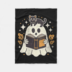 Dames Ghost Reading Book Halloween Bibliotheek Zwa Fleece Deken