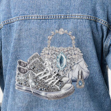Dames Glam Sneaker Spijkerjas