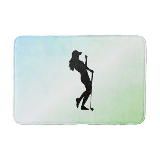 Dames Golf Groen Badmat (Voorkant)