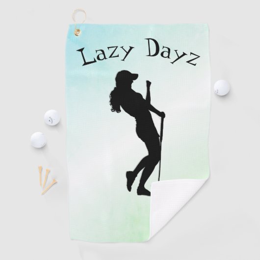 Dames Golf Groen Golfhanddoek (Insitu)