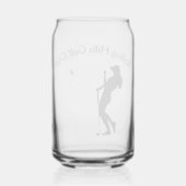 Dames Golf Hole in één persoon Blikvorm Glas (Achterkant)