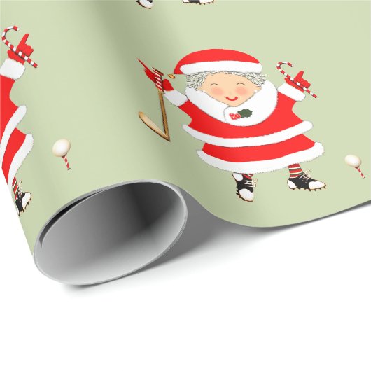 Dames Golf kerstfeestdag cadeau Cadeaupapier (Rol Hoek)