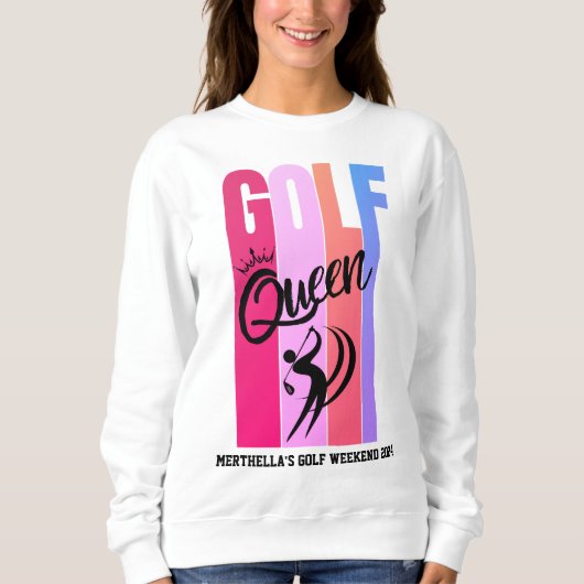 Dames GOLF KONINGIN Aangepaste Naam Trui (Voorkant)